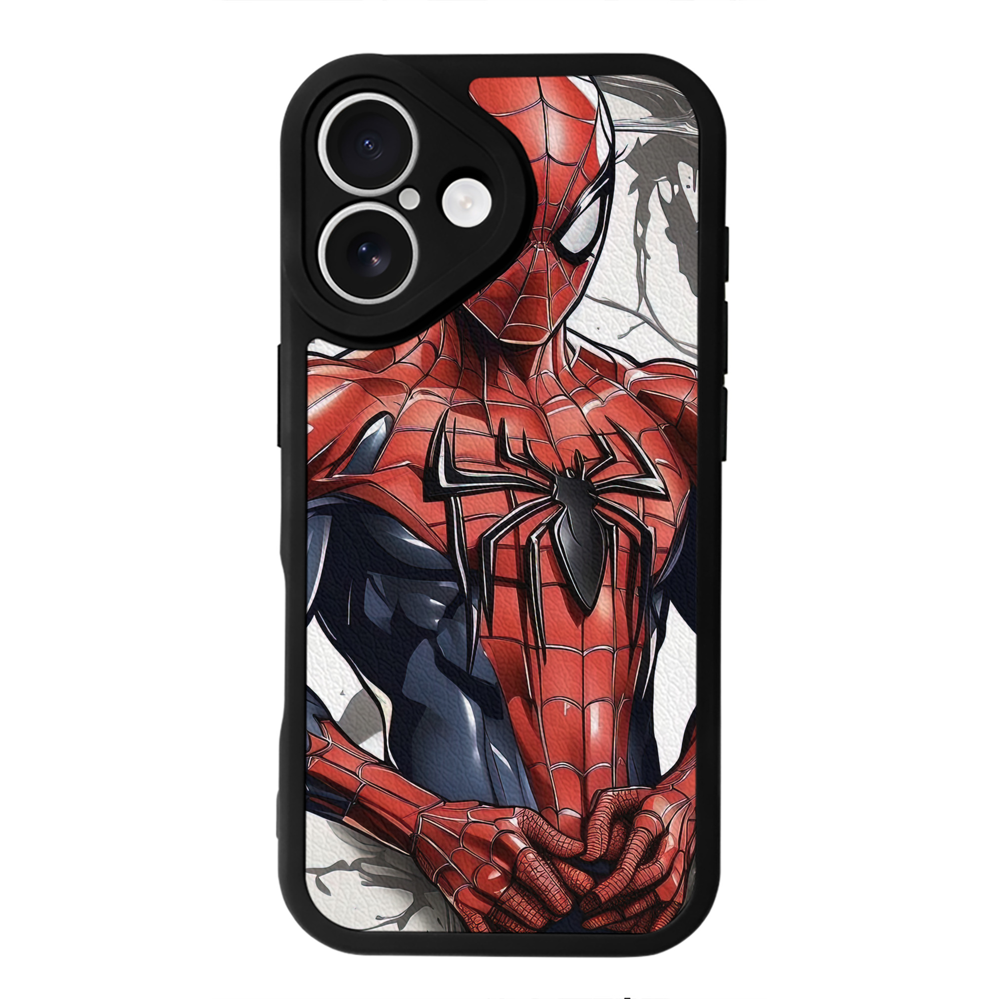 Spider Man スパイダーマン 【iPhone 16シリーズ対応】シリコンスマホケース（レザー調） 材質：シリコン